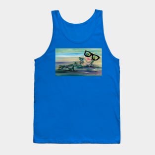 Hipster Frog Tank Top